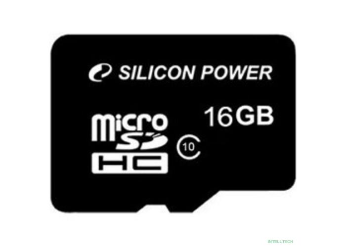 Micro SecureDigital 16Gb Silicon Power SP016GBSTH010V10 {MicroSDHC Class 10}