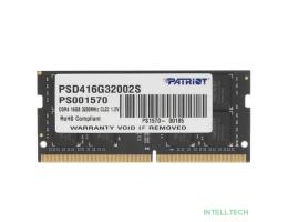 Модуль памяти для ноутбука SODIMM 16GB PC25600 DDR4 PSD416G32002S PATRIOT