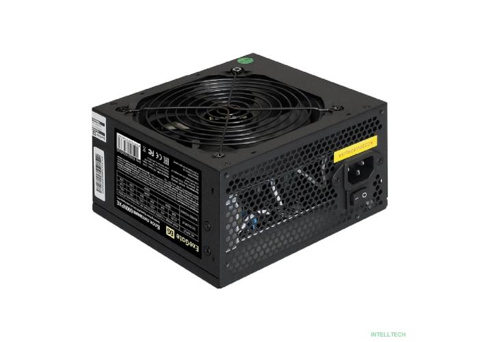 Exegate EX221639RUS-PC Блок питания 600W ExeGate 600NPXE (ATX, PPFC, PC, 12cm fan, 24pin, (4+4)pin, PCIe, 4xSATA, 3xIDE, black, кабель 220V в комплекте)