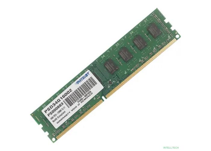 Patriot DDR3 DIMM 4GB (PC3-12800) 1600MHz PSD34G16002