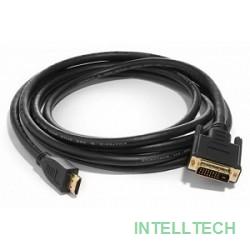 Bion Кабель HDMI-DVI-D 19M/19M, single link, экран, позолоченные контакты, 1.8м, черный [BXP-CC-HDMI-DVI-018]