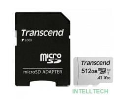 Micro SecureDigital 512Gb Transcend  Class10 TS512GUSD300S-A + adapter