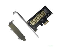 ORIENT C302E, Переходник PCI-Ex1->M.2 M-key NVMe SSD, тип 2230/2242/2260/2280, 2 планки крепления в комплекте (31152)