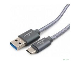 Cablexpert Кабель USB 3.0 CC-P-USBC03Gy-1.8M AM/Type-C, серия Platinum, длина 1.8м, титан, блистер	