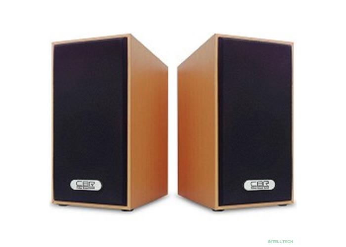 CBR CMS 635 Brown, Акустическая система 2.0, питание USB, 2х3 Вт (6 Вт RMS), материал корпуса MDF, 3.5 мм линейный стереовход, регул. громк., длина кабеля 1 м, цвет светло-коричневый