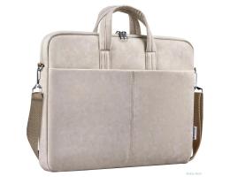 Defender Сумка для ноутбука Solid  15.6" PU кожа, бежевый, карман (26126)