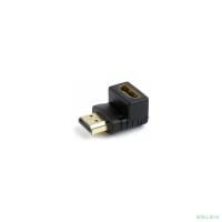 Cablexpert Переходник HDMI-HDMI 19F/19M, угловой  соединитель 90 градусов, золотые разъемы (A-HDMI90-FML)