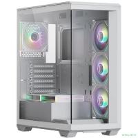 Корпус XASTRA Q600 6ARGB-C10-UC White ATX/Aquarium/Screewless/6x120mm ARGB PWM FM fans/Argb+PWM HUB 10port/ Type-C/ Q600-6FM12A-C10-UC-WH