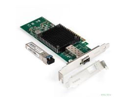 Exegate EX298940RUS Комплект: Сетевой адаптер SFP+ ExeGate EXE-X520-DA1 + Трансивер Single-Mode до 10км EXT-10G-SM1310-LC2-10KM (EX296227RUS PCI-E x8 v2.0, порты 1x SFP+ 10Gb/s (10/5/2.5/1Gb/s, 100Mb/