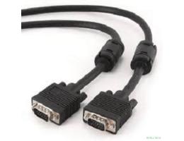 Gembird/Cablexpert CC-PPVGA-10-B, Кабель VGA Premium , 15M/15M, 3.0м, черный, тройной экран, феррит.кольца 