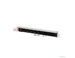 REM Блок розеток Rem-10 без шнура с выкл., 5 Schuko, 5 IEC 60320 C13, вход IEC 60320 C14, 10A, алюм., 19" (R-10-5S-5C13-V-440-Z)