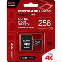 Micro SecureDigital 256Gb QUMO QM256GMICSDXC10U3 {MicroSDXC Class 10 UHS-I, SD adapter}