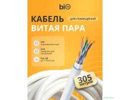 Кабель витая пара Bion BCL-F5451-101 F/UTP, кат.5e, 4x2x0,51мм AWG 24, CCA, одножильный, PVC, для внутренней прокладки, 305м, серый