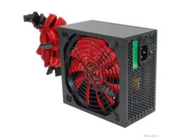 Ginzzu PC600 14CM(Red) 80+ black,APFC,24+4p,2 PCI-E(6+2), 5*SATA, 4*IDE,оплетка, кабель питания,цветная коробка
