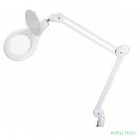 Rexant 31-0503 Лупа на струбцине  , круглая, 5D, с подсветкой 108 LED, белая