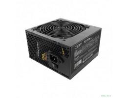 Блок питания CBR ATX 600W 80+ Bronze, DC-DC, APFC, 0.6mm, 20+4pin, 1*8-pin(4+4P), 2*6+2pin, 6*SATA, 4*IDE, 12cm fan, 1.5м кабель питания, черный [PSU-ATX600-12GM] BOX