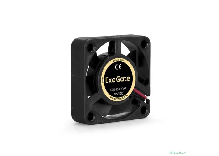 Exegate EX283363RUS Вентилятор ExeGate EX04010S2P, 40x40x10 мм, подшипник скольжения, 2pin, 5500RPM, 22dBA