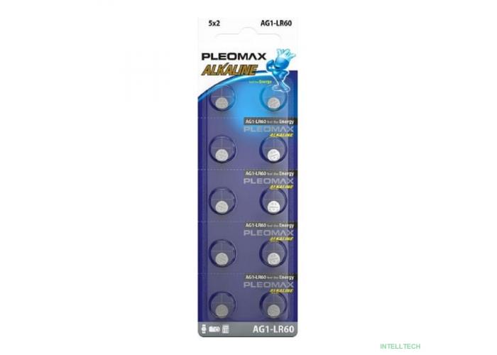 Pleomax AG1 (364) LR621 LR60 Button Cell (100/1000/98000) (10 шт. в уп-ке)