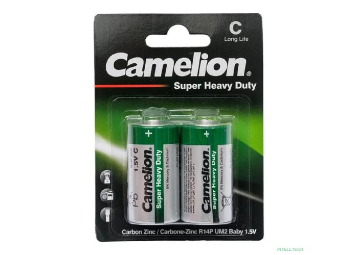 Camelion  R14  BL-2 (R14P-BP2G, батарейка,1.5В)  (2 шт. в уп-ке)