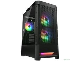 Cougar Airface RGB Black, 2х140мм + 1x120mm ARGB Fan, ARGB Fan Hub, без БП, черный, ATX
