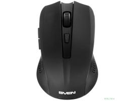 Беспроводная мышь Sven RX-350W чёрная (5+1кл. 600-1400DPI, SoftTouch, блист)