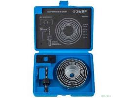 ЗУБР Набор "ЭКСПЕРТ" Коронки по дереву 19-64мм, державка 19-30мм, державка с опорн. основан., ключ имбус. 2,5мм, 11 пред [2955-H11_z01]