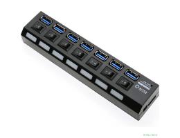 5bites HB37-303PBK Концентратор 7*USB3.0 / БП 5В-2А / 1.2M / BLACK