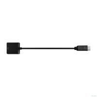 Bion Переходник с кабелем HDMI - DisplayPort, 19F/20M, однонаправленный DP->HDMI, 15см, черный [BXP-A-HDMI-DP-02]