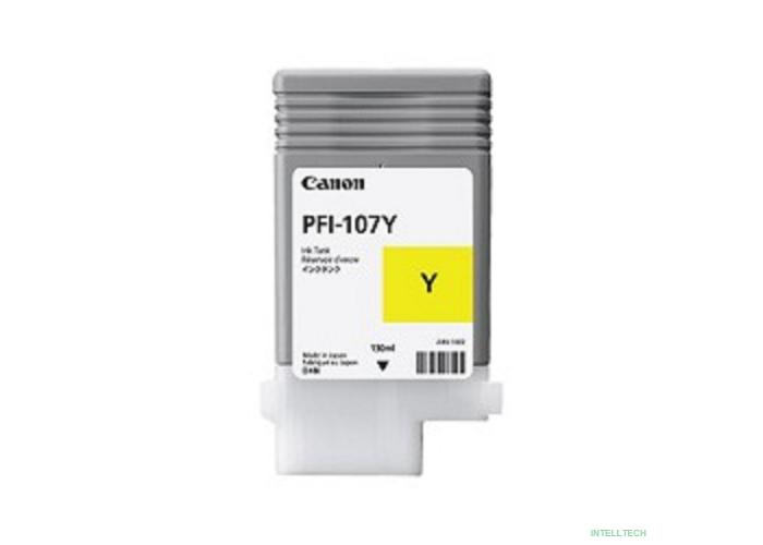 Canon PFI-107Y 6708B001 Картридж для  iPF680/685/770/780/785, Желтый, 130ml 