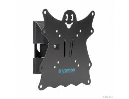 Kromax CASPER-202 black, Кр. стал. наст. для TV 20"-43", max 30 кг, 3 ст св., нак. +5°-15°, пов. 90°, от ст. 57-110 мм, max VESA 200x200 мм.