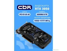 Видеокарта CBR RTX3050 8Gb GDDR6, 128bit,  DP + HDMI 2.1 + DVI, 130W, Ret [VGA-STX3050-8G-RTL]