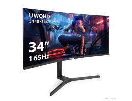 LCD ExeGate 34" EC3407TA Combat {VA Curved 3440x1440 165Hz 1ms 21:9 300cd 4000:1 178/178 2xHDMI2.0 2xDisplayPort Speakers HAS VESA} [EX299467RUS]