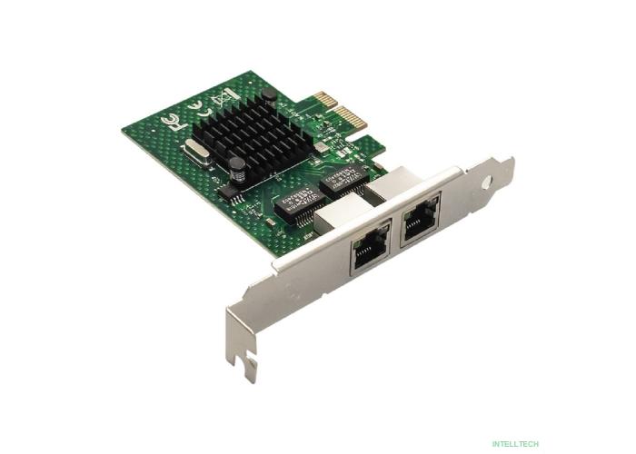 Exegate EX293452RUS Сетевой адаптер ExeGate EXE-BCM5720 (PCI-E x1 v2.0, порты 2xRJ45, 10/100/1000Mbps, Gigabit Chipset Broadcom BCM5720)