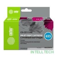 CACTUS CZ111AE Картридж № 655 (пурпурный) для принтеров HP DJ IA 3525/5525/4515/4525