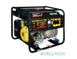Huter DY6500LX 64/1/7 Электрогенератор {электростартер четырехтактный,5000Вт, 220В/50Гц,81Дб,принудит охлаждение,бак 22 л,расход бенз 374 г/кВтч,расход масла 6,8 г/кВтч, габариты700х535х570 вес 74 кг}