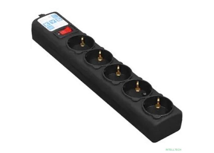 PowerCube Фильтр-удлинитель 1.9м, 5 розеток,10А (SPG5-С2), черный графит