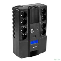 ИБП Бастион SKAT-UPS 1000-AID-IN-1x9-8 {Line-interactive, 1000/600Вт, LCD-дисплей, USB/ RJ-45, АКБ 1х 9Ач, сверху ЕВРО 4+4, МПТ} (8934)