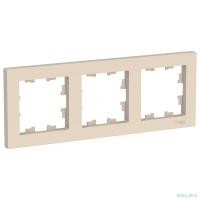 Systeme electric ATN000203 ATLASDESIGN 3-постовая РАМКА, универсальная, БЕЖЕВЫЙ