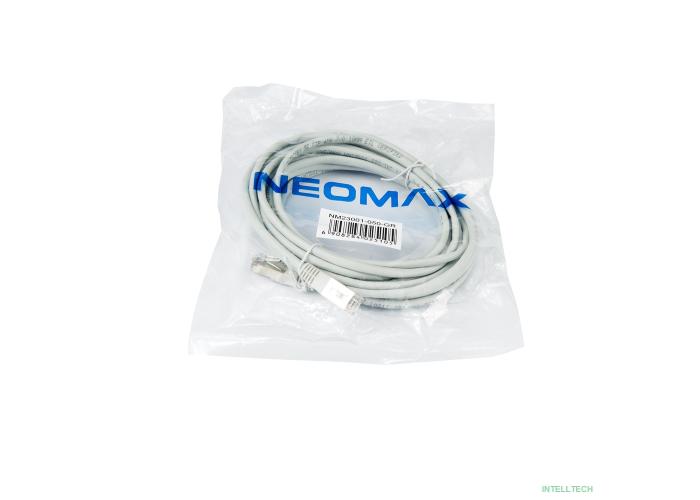 NEOMAX (NM23001-050) Шнур коммут. FTP 5 м, cat.5е, серый, многожильный