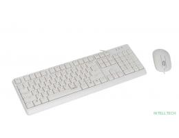 Клавиатура + мышь Rapoo X130PRO клав:белый мышь:белый, 1.5м, доп. защита от влаги