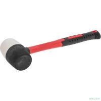 Kranz (KR-12-8153) Киянка резиновая 450 г, черно-белая резина, фибергласовая рукоятка