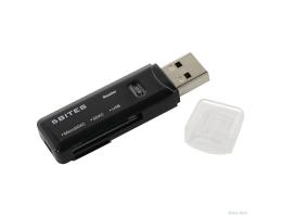 5bites Устройство ч/з карт памяти RE3-200BK USB3.0 Card reader / SD / TF / USB PLUG / BLACK