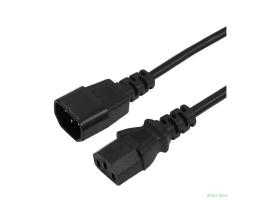 Rexant (11-1161) Шнур сетевой, разъем IEC 320 C13 - разъем IEC 320 C14, кабель 3x0,75 мм?, длина 1,5 метра (PE пакет)