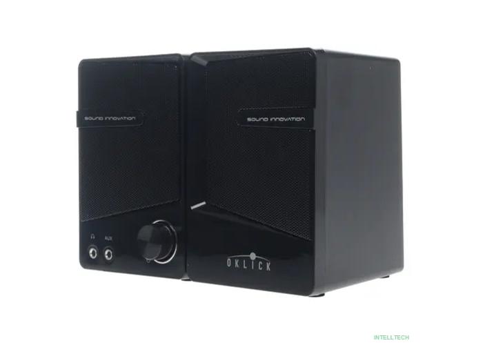 Oklick OK-126 2.0 черный 6Вт портативные