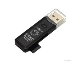 5bites Устройство ч/з карт памяти RE2-100BK USB2.0 Card reader / SD / TF / USB PLUG / BLACK