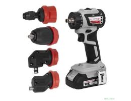 ИНТЕРСКОЛ ДА-13/18В 50 бесщеточная аккум. дрель-шуруп. комби АПИ [776.2.2.79] { Li-ion, кейс, 2 аккум., 2Ач, 4 насадки }