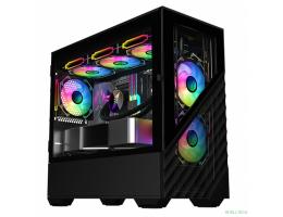 1STPLAYER DK D7 Black / mATX / 3x120mm LED fans / D7-BK-3F1