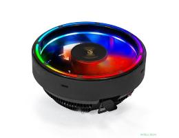 Exegate EX286155RUS Кулер ExeGate Dark Magic EE126A-RGB (Al black coating, LGA775/1150/1151/1155/1156/1200/1700/AM2/AM2+/AM3/AM3+/AM4/FM1/FM2/754/939/940,TDP100W,Fan 120mm,1800RPM,Hydro bearing,4pin,