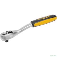 Kranz (KR-12-8403) Ключ-трещотка для торцовых головок 1/4, CrV, 72 зубца