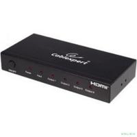 Gembird DSP-4PH4-02 Разветвитель HDMI Cablexpert, HD19F/4x19F, 1 компьютер => 4 монитора, Full-HD, 3D, 1.4v